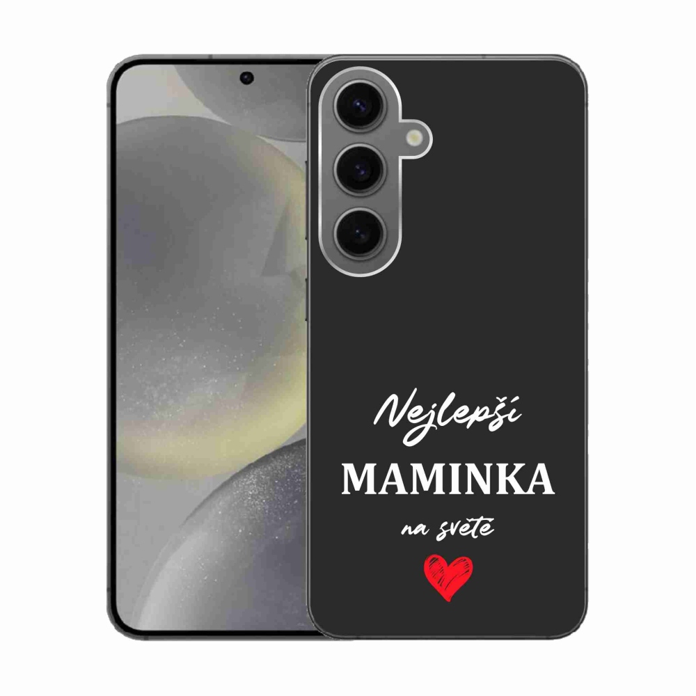 Gél borító mmCase Samsung Galaxy S24 - legjobb anya 1 fekete háttérrel