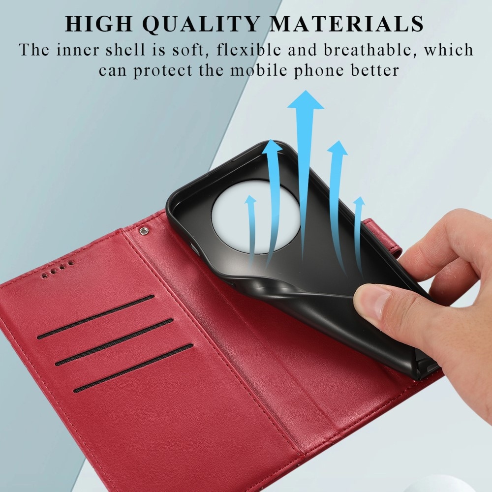 Line könyvtáska a Realme 12 5G/12x 5G készülékhez - piros színű