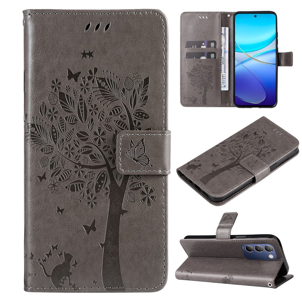 Fa könyv tok a Vivo V40 SE 4G/5G készülékhez - szürke