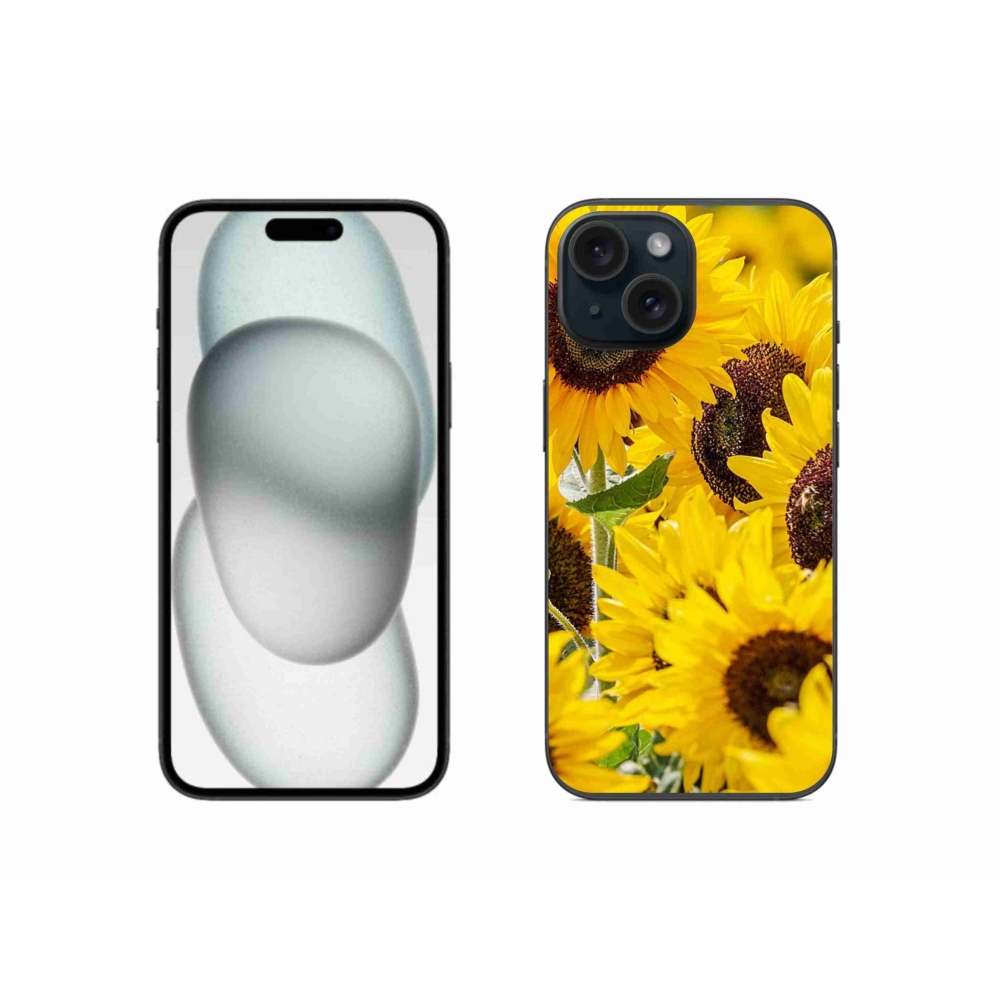 Zselés borítás mmCase iPhone 15 készülékhez - Napraforgó