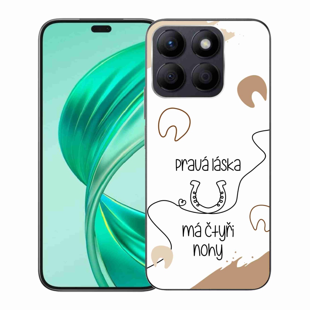 Gél borító mmCase a Honor X8b készülékhez - ló motívum fehér háttérrel