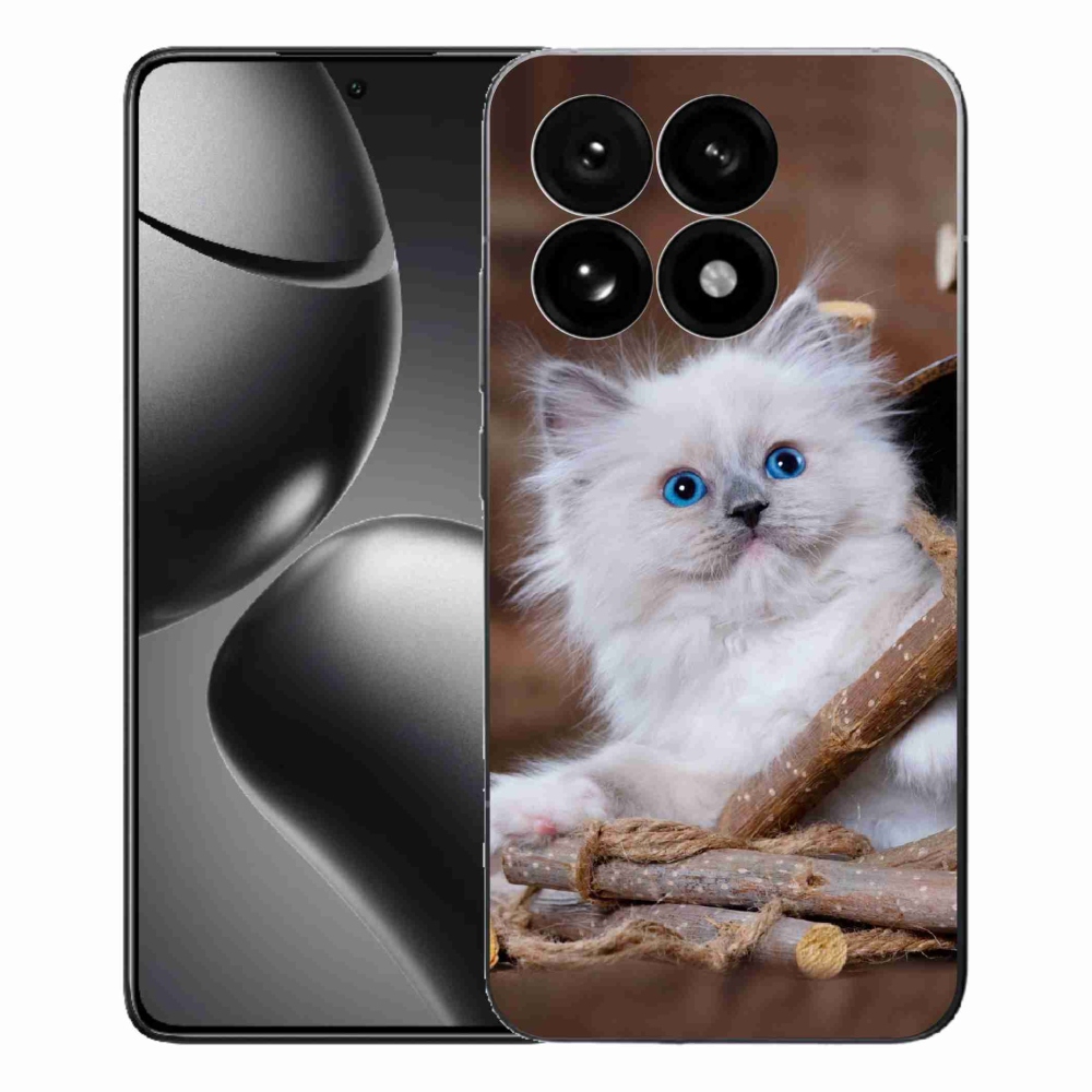 Gél borítás mmCase a Xiaomi 15T-hez - fehér cica