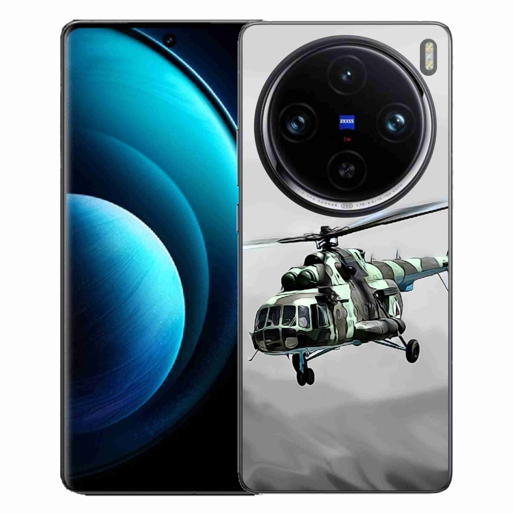 Zselés borítás mmCase a Vivo X100 Pro 5G-hez - katonai helikopterhez