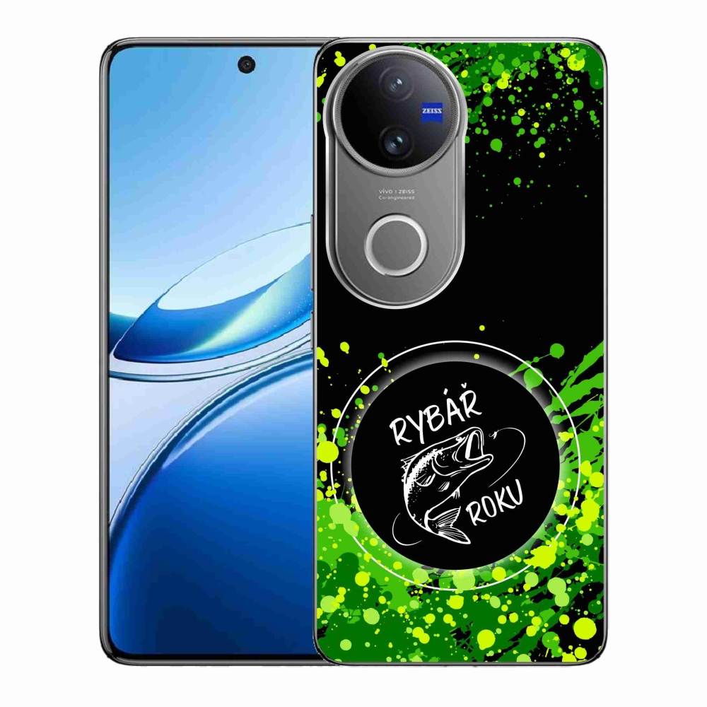 Gél borító mmCase a Vivo V50 5G-n - az év halászának fekete háttere