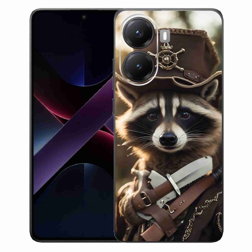 Gél borítás mmCase a Xiaomi Poco X7 Pro 5G számára - mosómedve egyenruhában