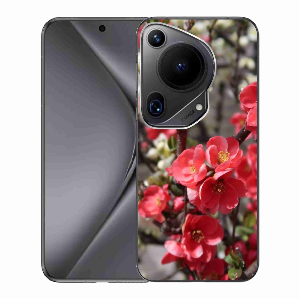 Gél borító mmCase a Huawei Pura 70 Ultra számára - piros virágok