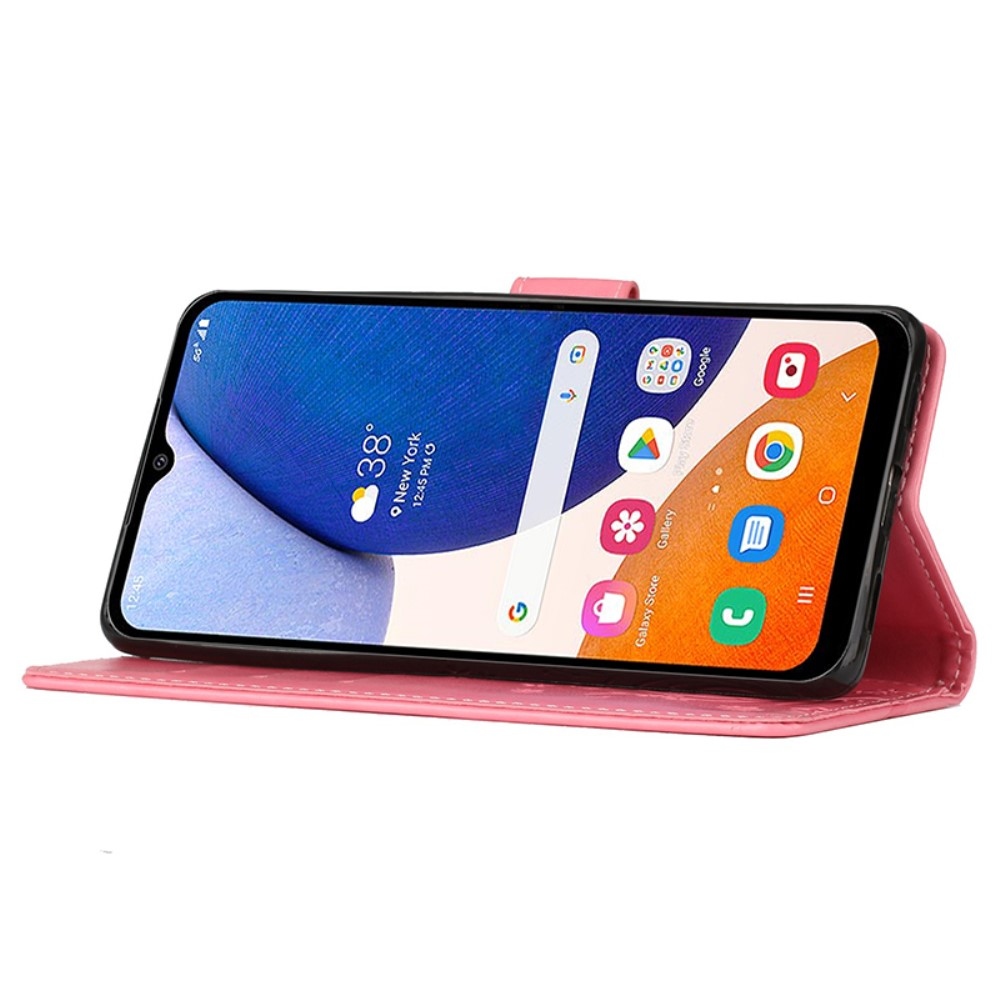 Virágok könyv tok Samsung Galaxy A05s készülékhez - rózsaszín