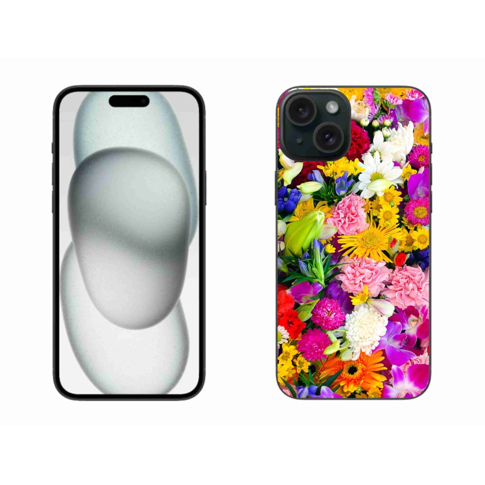Gél borítás mmCase iPhone 15 Plus készülékhez - virágok 12