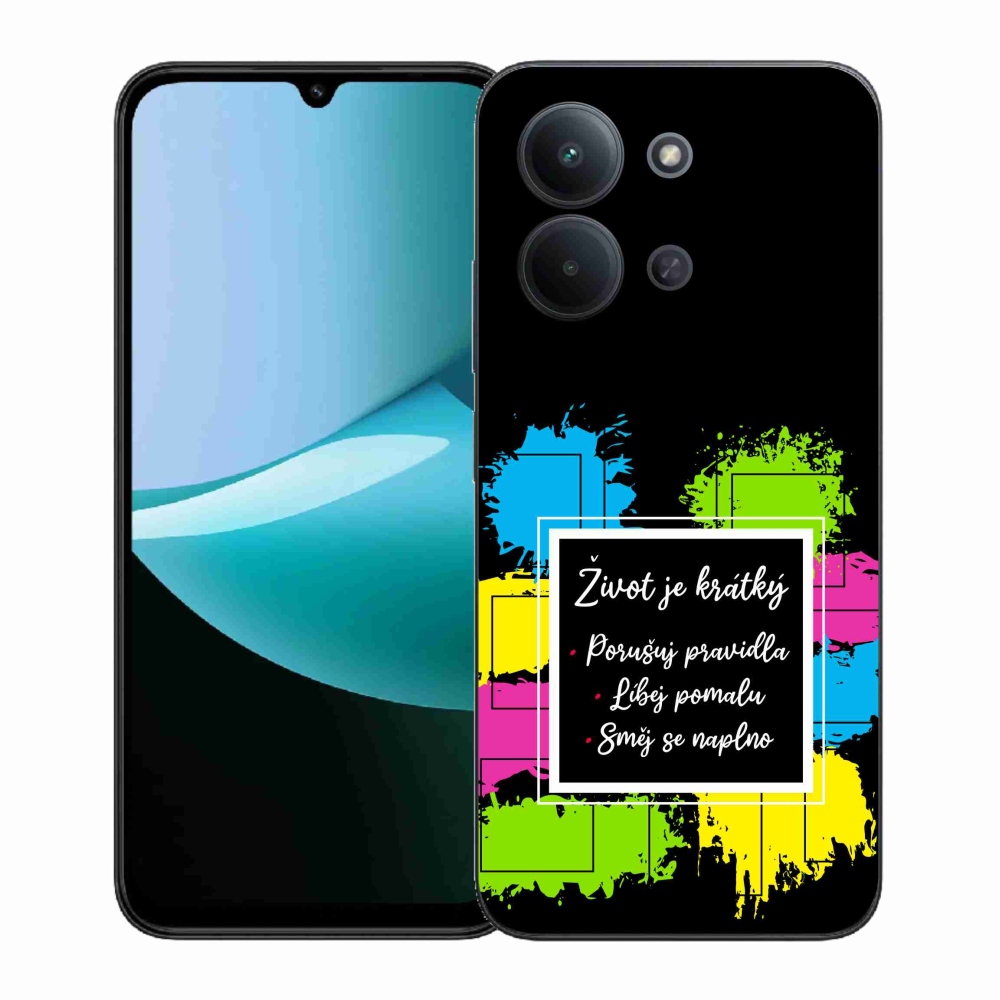 Gél borítás mmCase a Xiaomi Redmi 15C 4G (171mm)/Poco C85 4G (171mm) - idézet 5 fekete háttérrel