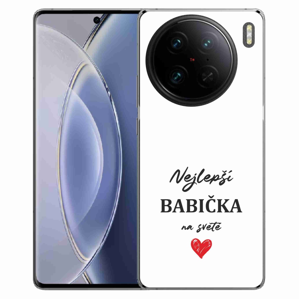 Gel Cover mmCase a Vivo X90 Pro készülékre - Best Grandma 1 fehér háttér