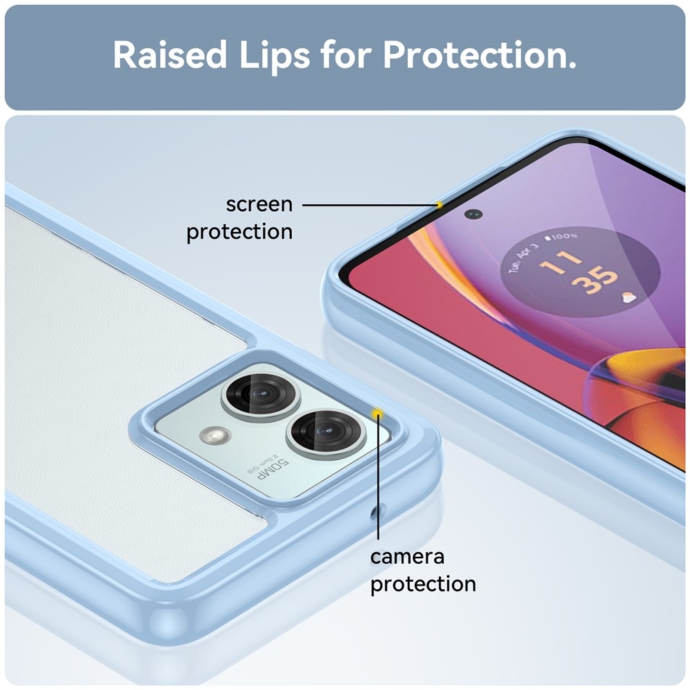 Zselés tok kemény hátlappal Motorola Moto G84 5G - kék