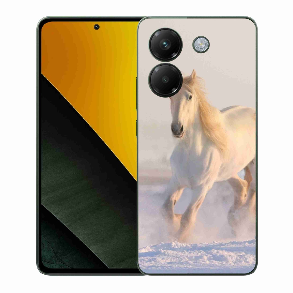 Gél borítás mmCase a Xiaomi Poco M7 Pro 5G számára - ló a hóban