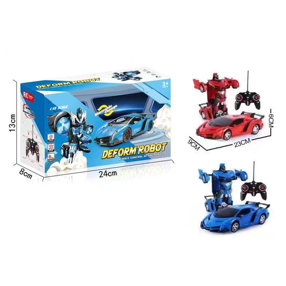 RC átalakítós autó 2 az 1-ben autó és robot - piros