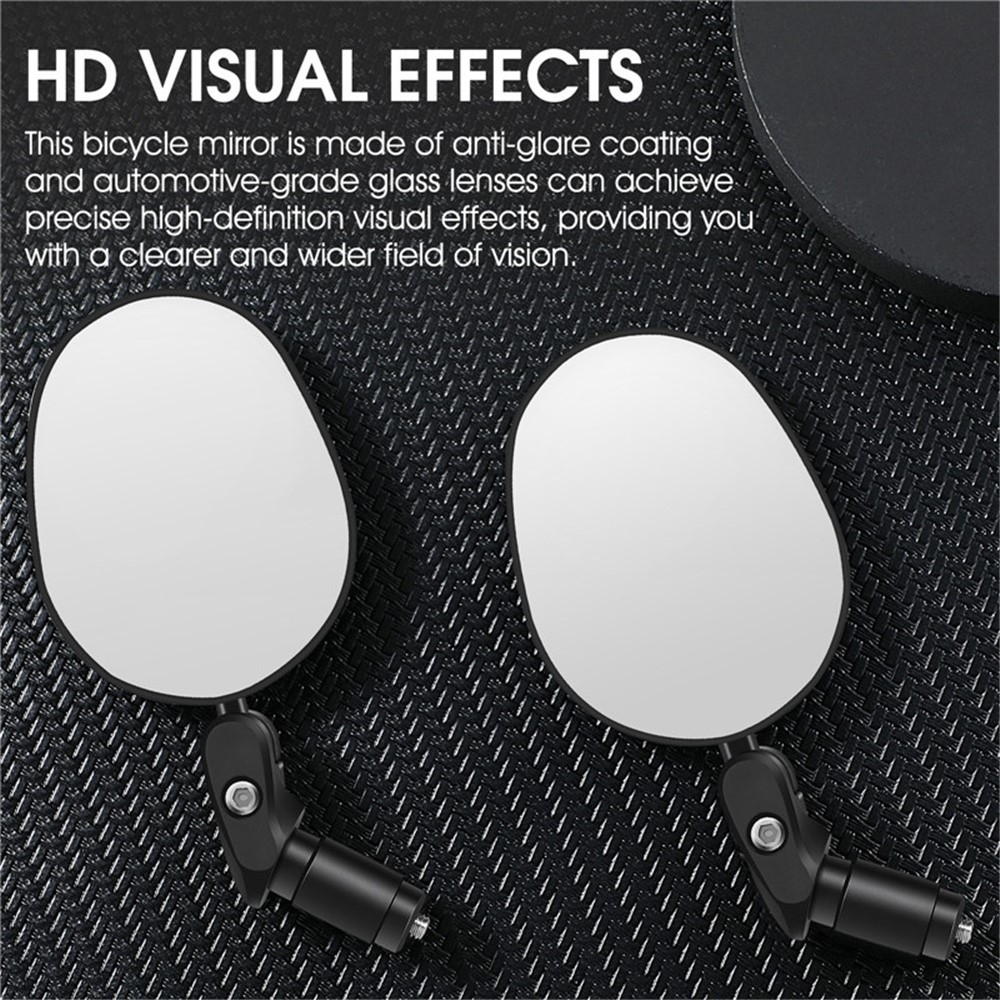 Állítható nagylátószögű kerékpártükör - fekete