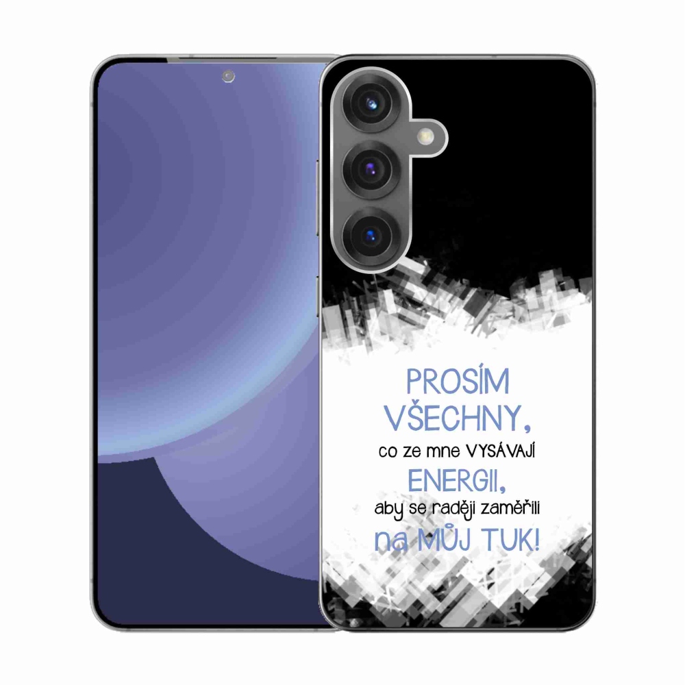 Gél borító mmCase Samsung Galaxy S25 - vicces szöveg 1 kék