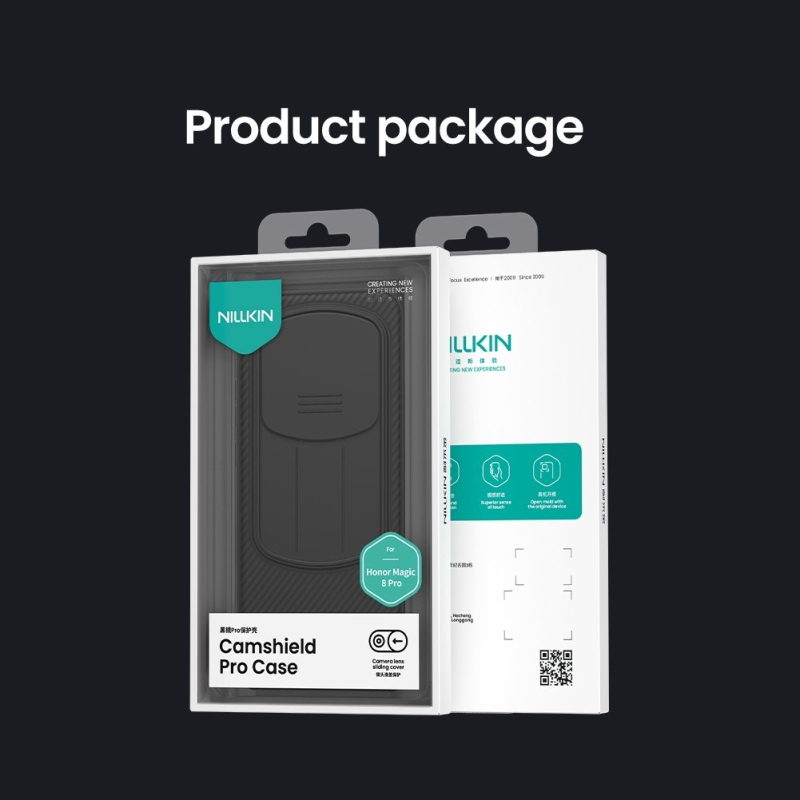 Nillkin CamShield PRO hátlap Honor Magic 8 Pro készülékhez, fekete