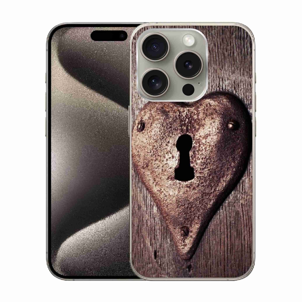 Zselés borítás mmCase iPhone 15 Pro készülékhez - szív alakú zár