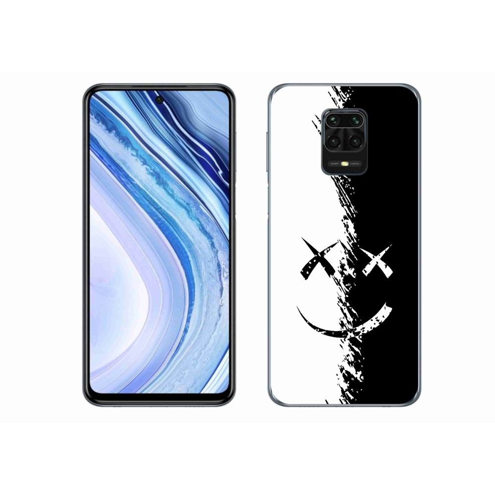 Gél borítás mmCase a Xiaomi Redmi Note 9S-hez - fekete és fehér mosolygó