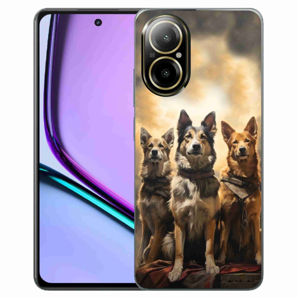 Gél borítás mmCase a Realme C67 készülékhez - három kutya