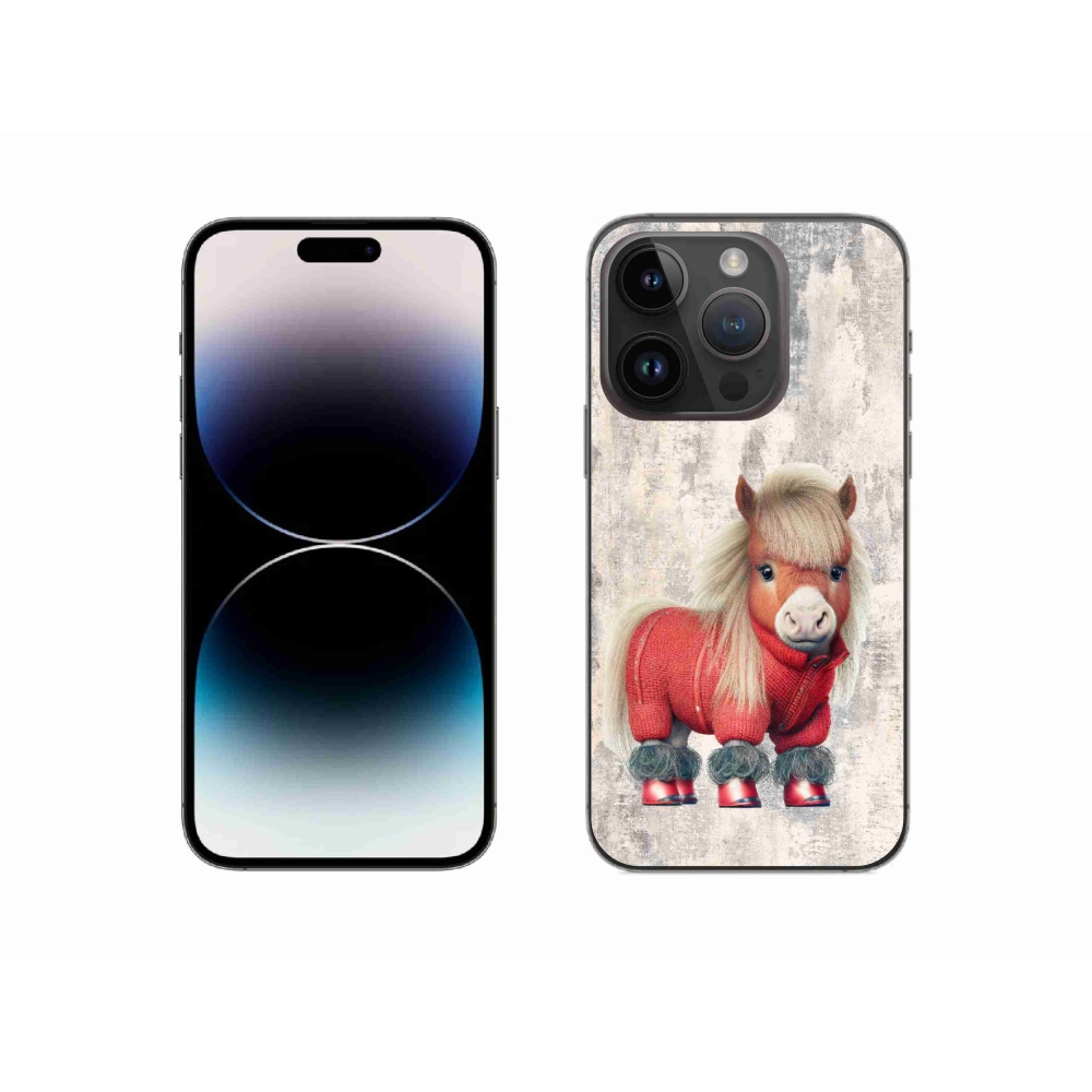 Gél borítás mmCase iPhone 14 Pro készülékhez - póni pulóverben