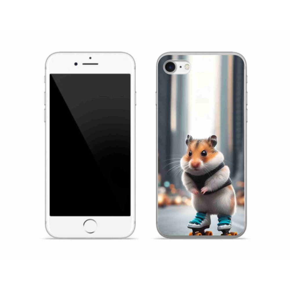 Zselés borítás mmCase iPhone SE (2020) - hörcsög a korcsolyán