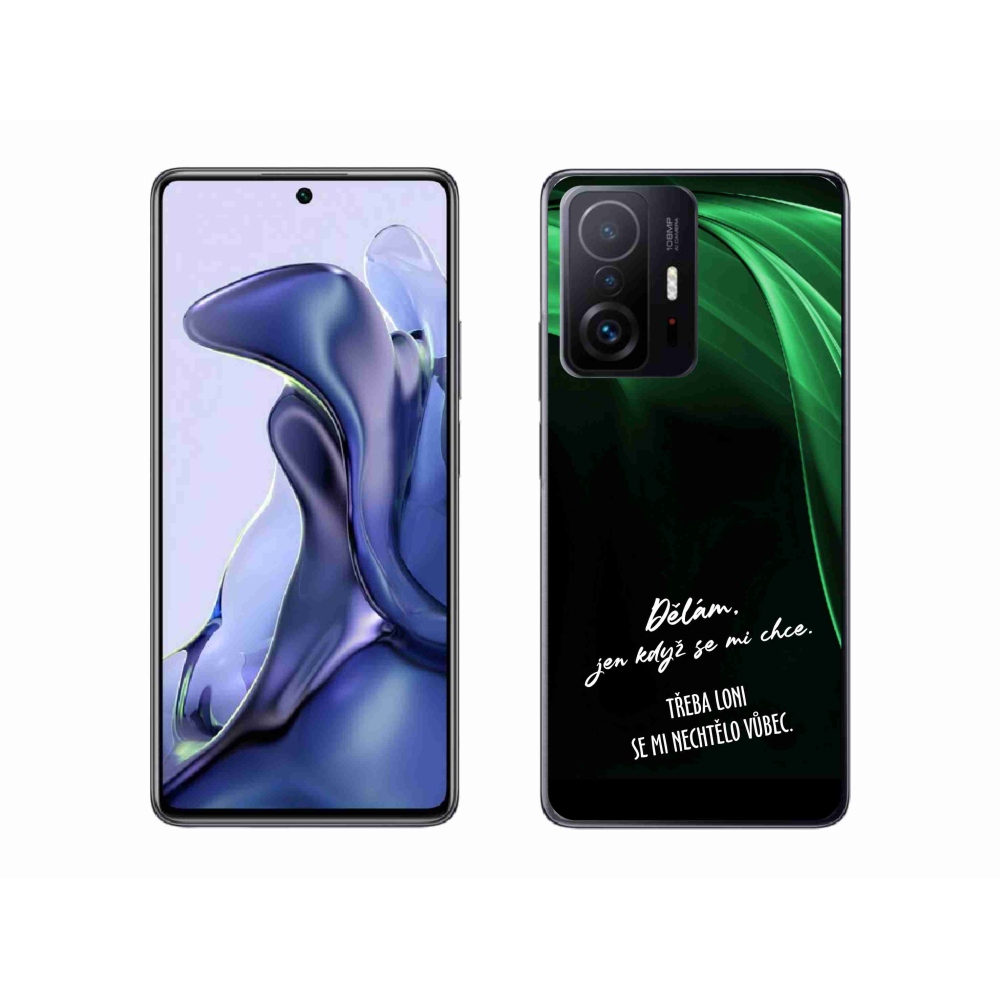 Gél borító mmCase a Xiaomi 11T Pro készülékhez - vicces szöveg 12 fekete háttérrel