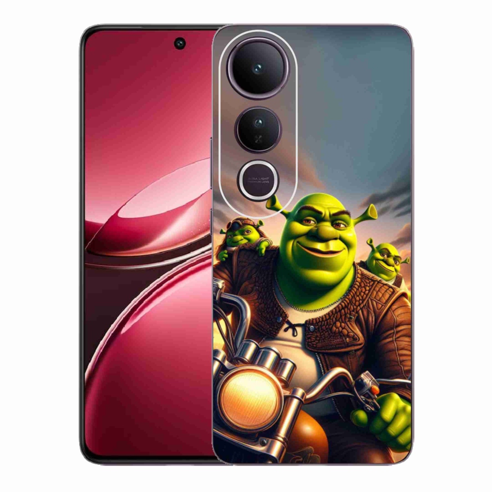 Gél borítás mmCase a Vivo V50 Lite 4G/5G-hez - shrek egy motorkerékpáron