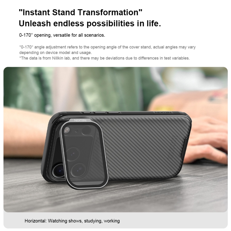 Nillkin CamShield támasz hátsó borító Apple iPhone 17 Pro átlátszó fekete