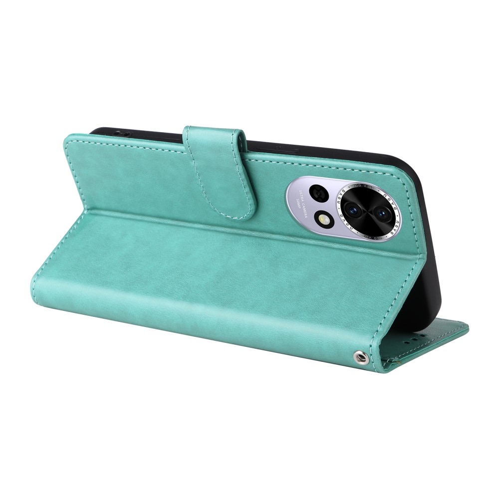 Virágos könyvtáska Huawei Nova 13 5G - teal - teal