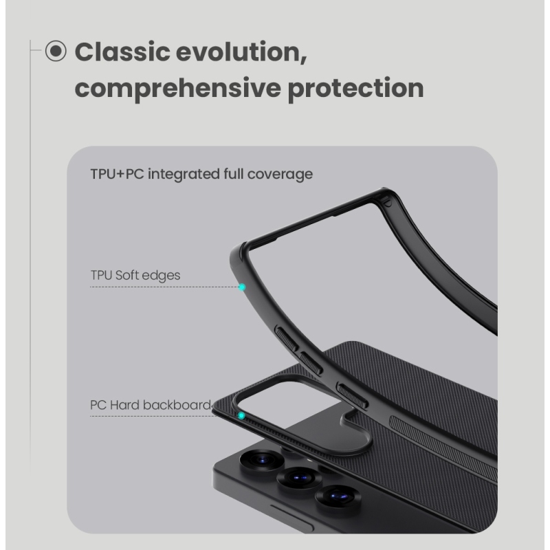 Nillkin Super Frosted PRO hátlap a Samsung Galaxy S25 Ultra Fekete számára