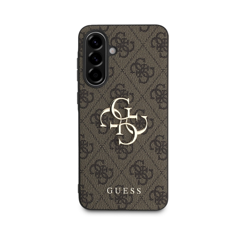 Guess PU 4G fém logó hátlap Samsung Galaxy A56 barna