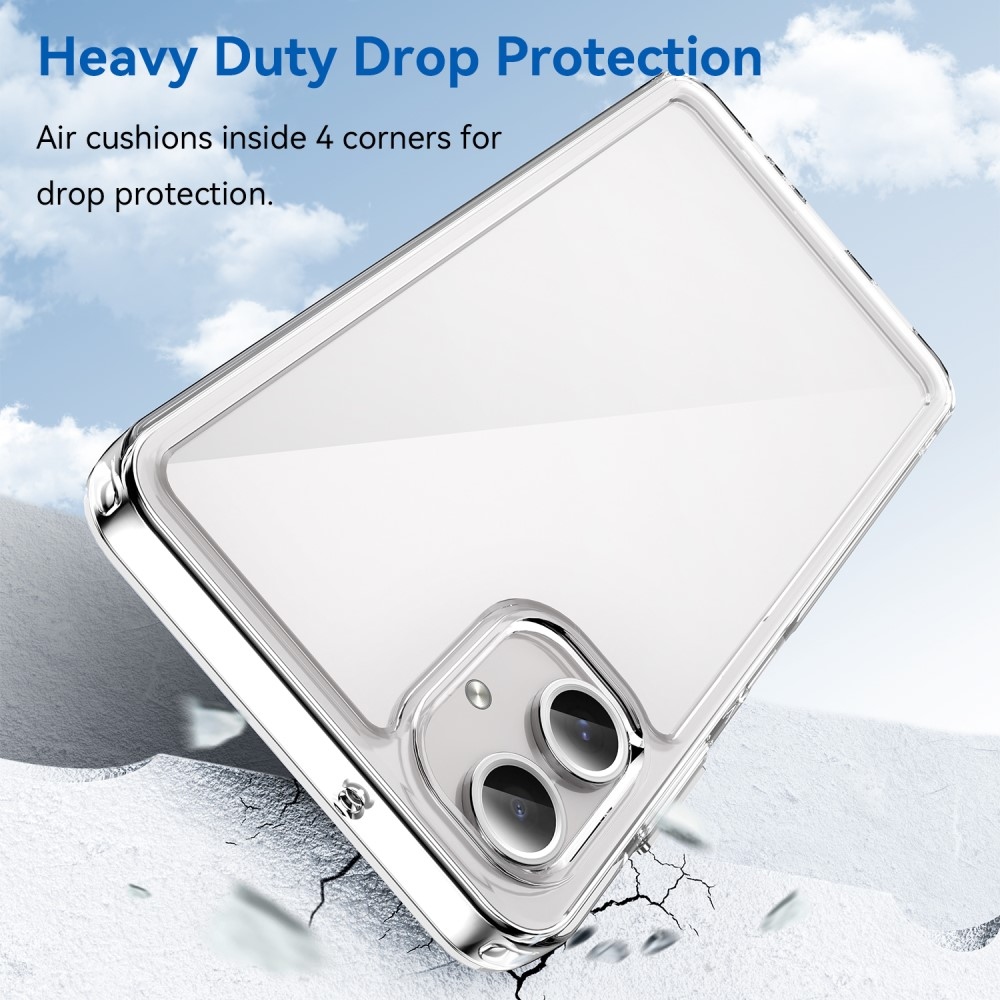 Gél tok kemény hátlappal a Samsung Galaxy A06 4G készülékre - átlátszó