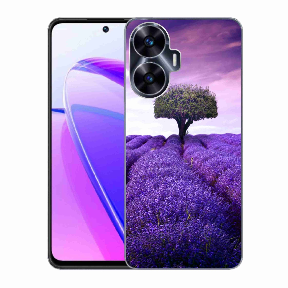 Gél borító mmCase a Realme C55 készülékhez - levendula rét