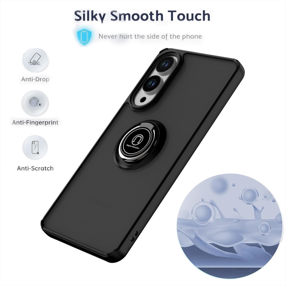 Selymes, tartós borítás Samsung Galaxy S25 Edge készülékhez - fekete/piros