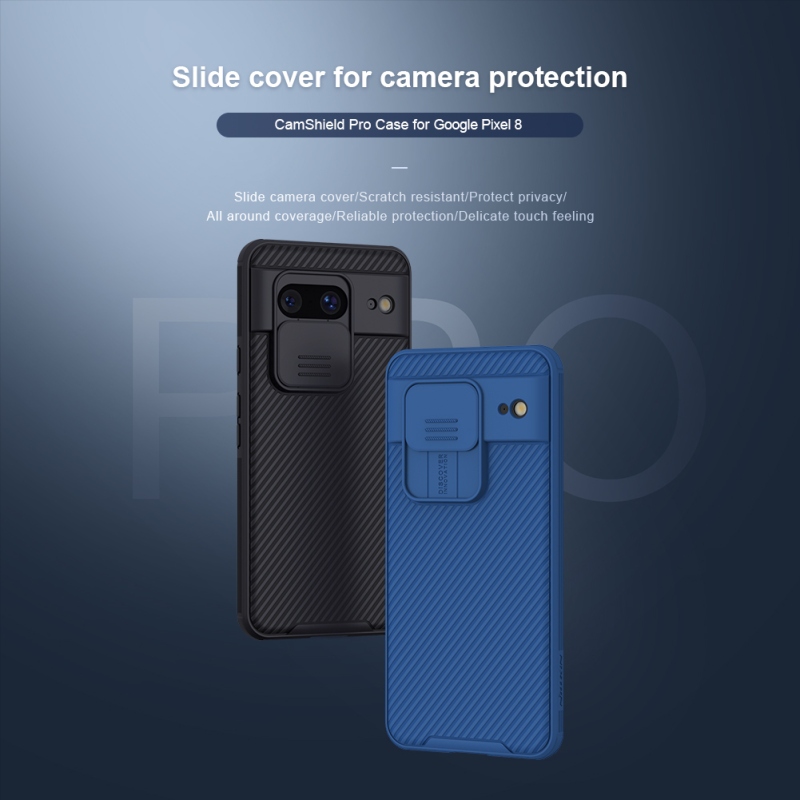 Nillkin CamShield PRO hátlap a Google Pixel 8-hoz Fekete