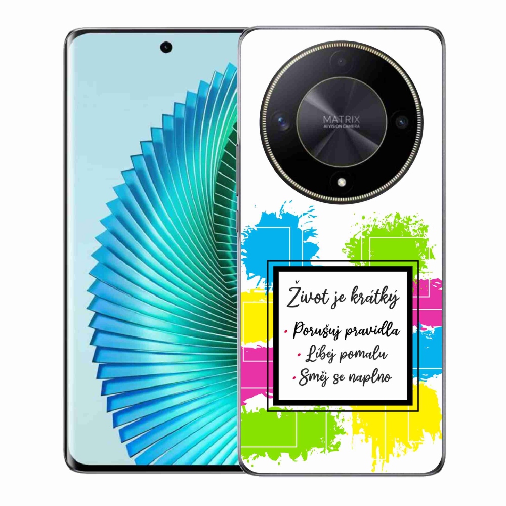 Gél borítás mmCase a Honor Magic 6 Lite 5G készülékhez - Idézet 5 fehér háttér