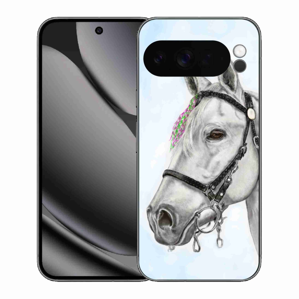 Zselés borítás mmCase a Google Pixel 10 Pro XL-hez - fehér ló 1