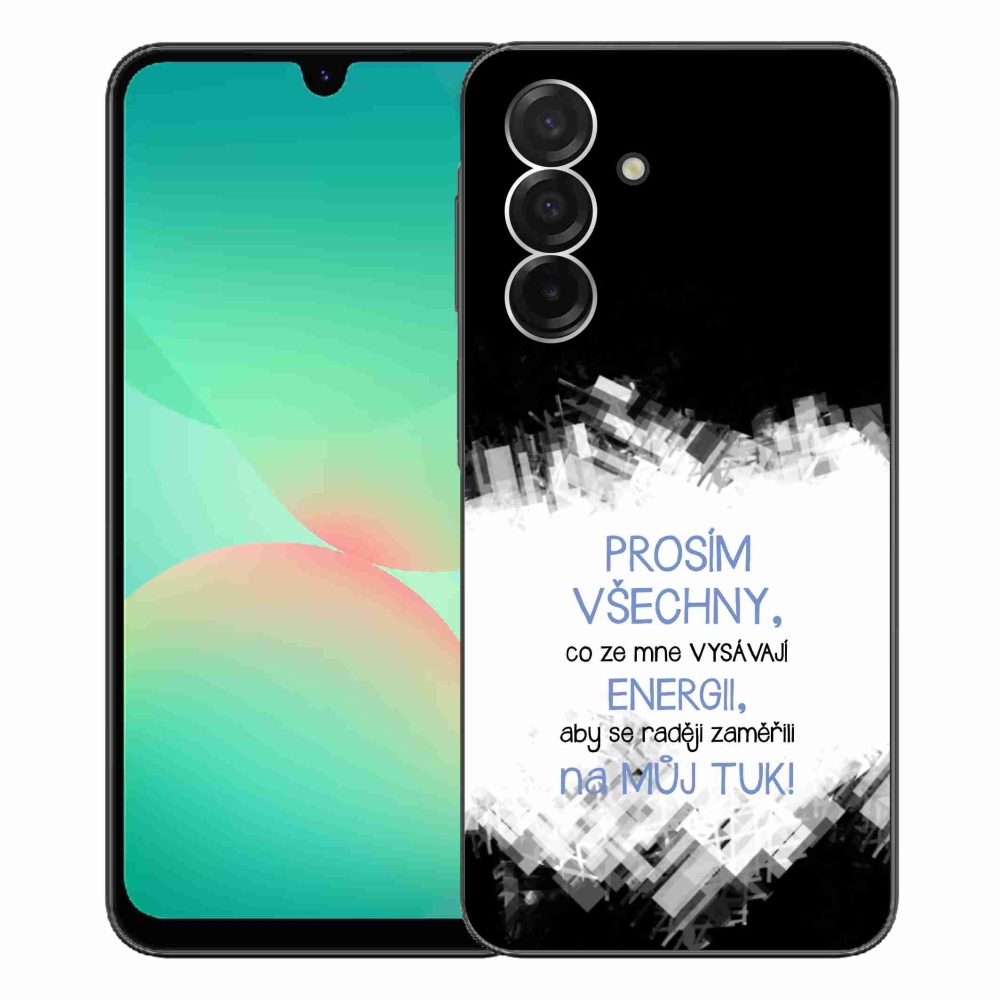 Gél borító mmCase Samsung Galaxy A26 5G - vicces szöveg 1 kék