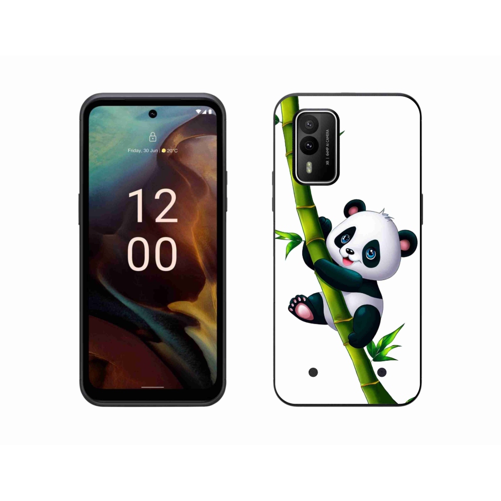 Zselés borítás mmCase a Nokia XR21 készülékhez - bambuszon lévő panda