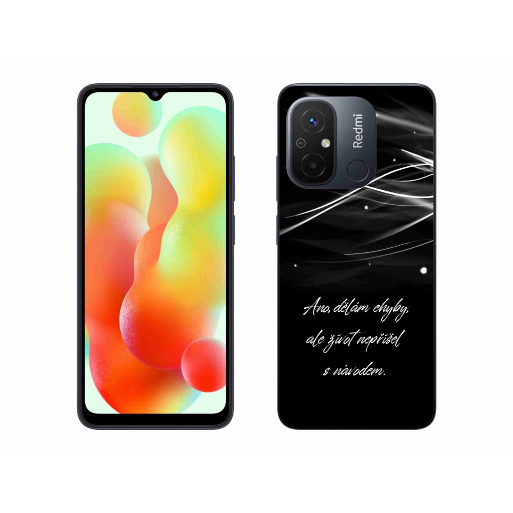 Gél borítás mmCase a Xiaomi Redmi 12C-hez - idézem fekete háttérrel