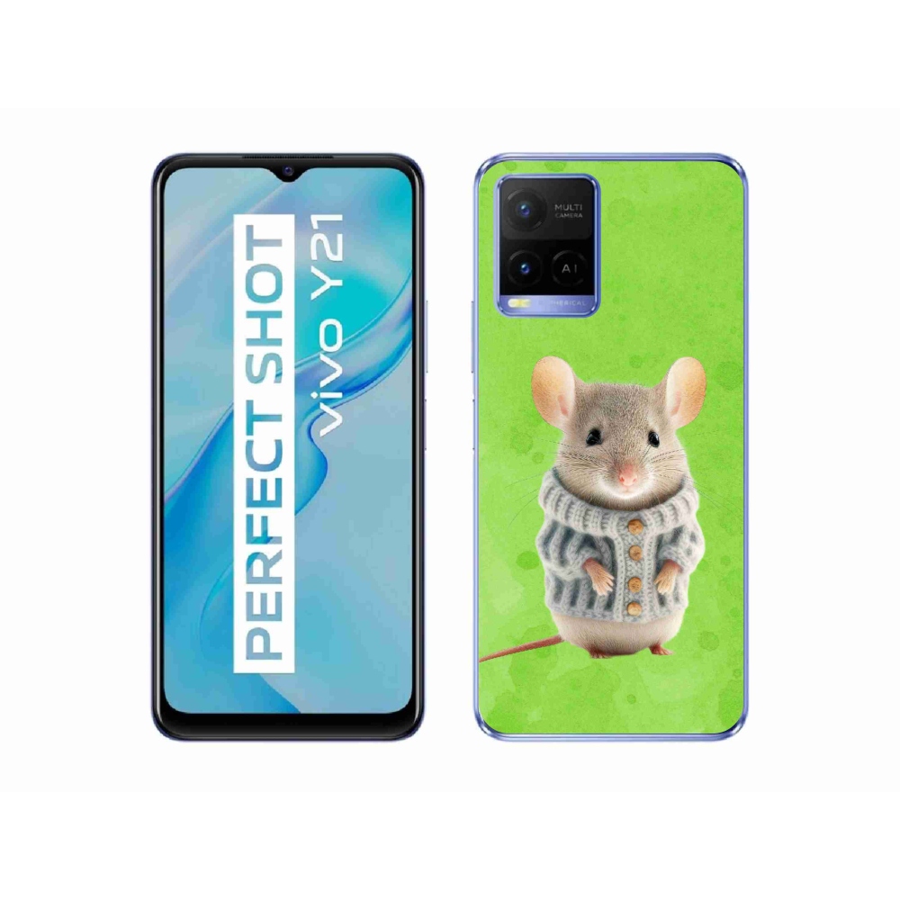 Zselés borítás mmCase a Vivo Y21/Y21s/Y33s modellhez - egér pulóverben