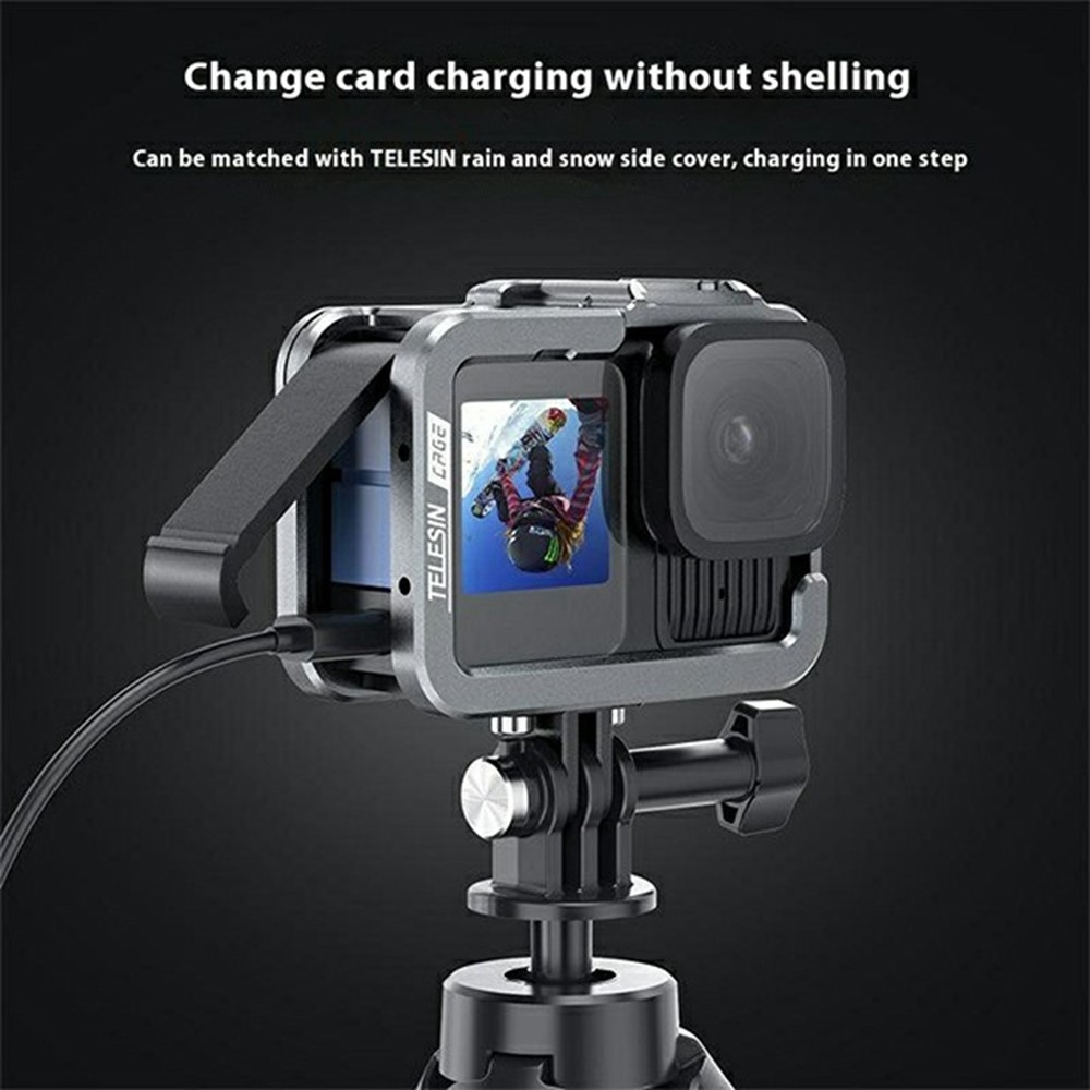 TELESIN fém védőkeret GoPro Hero 13/12/11 kamerákhoz függőleges rögzítéssel