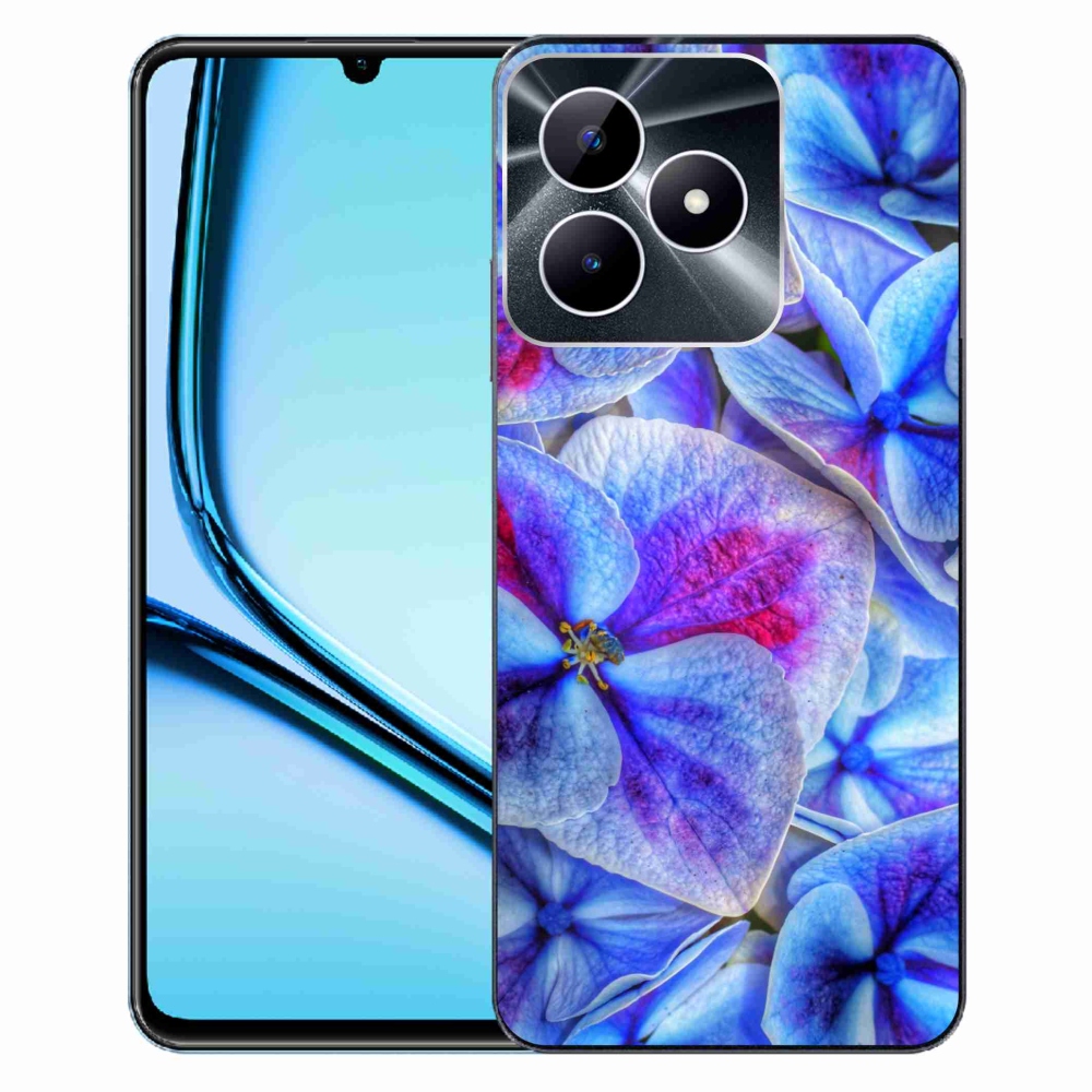 Zselés tok mmCase a Realme Note 50 készülékhez - kék virágok 1