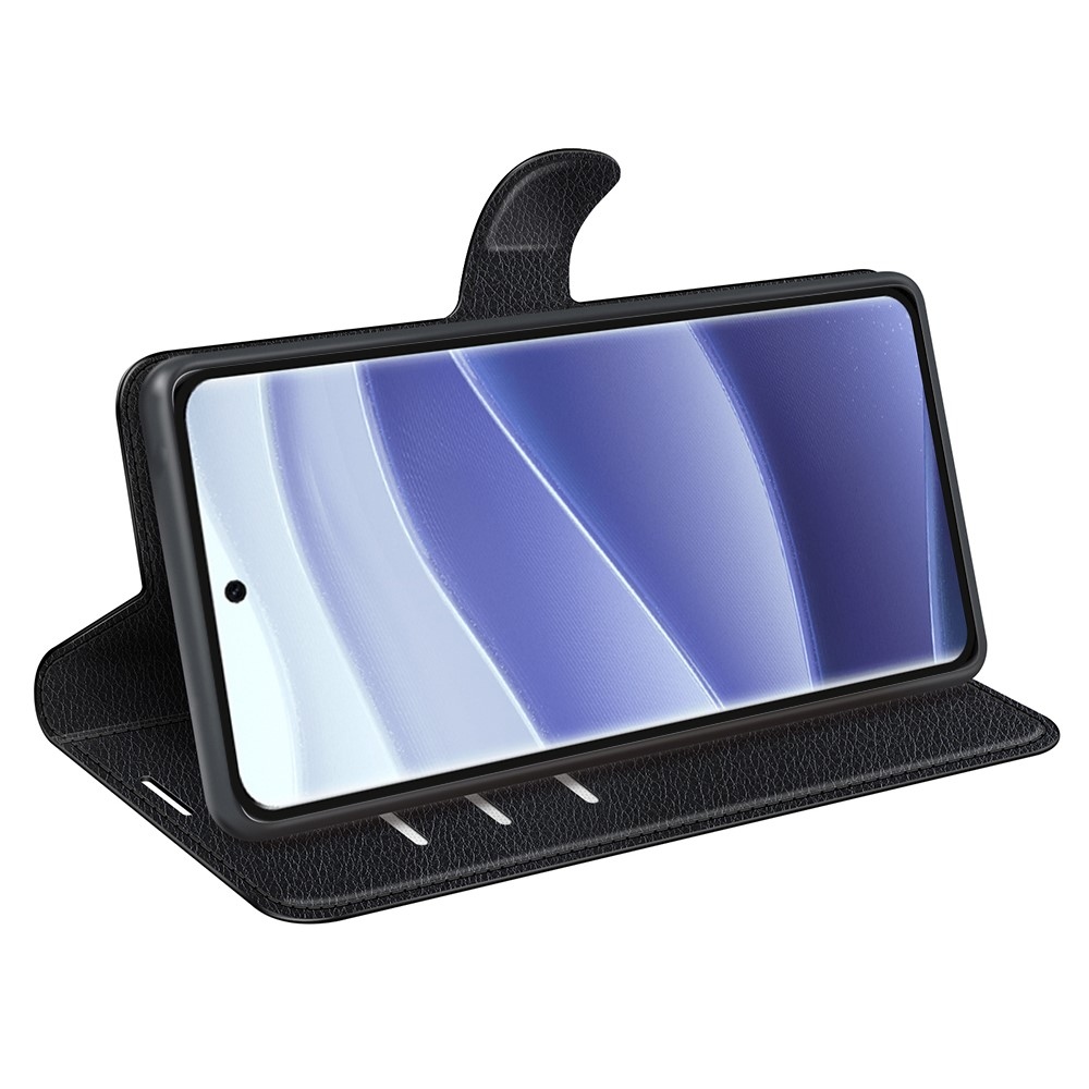 Litchi könyv tok Xiaomi Redmi Note 14 Pro 5G/Poco X7 5G - fekete