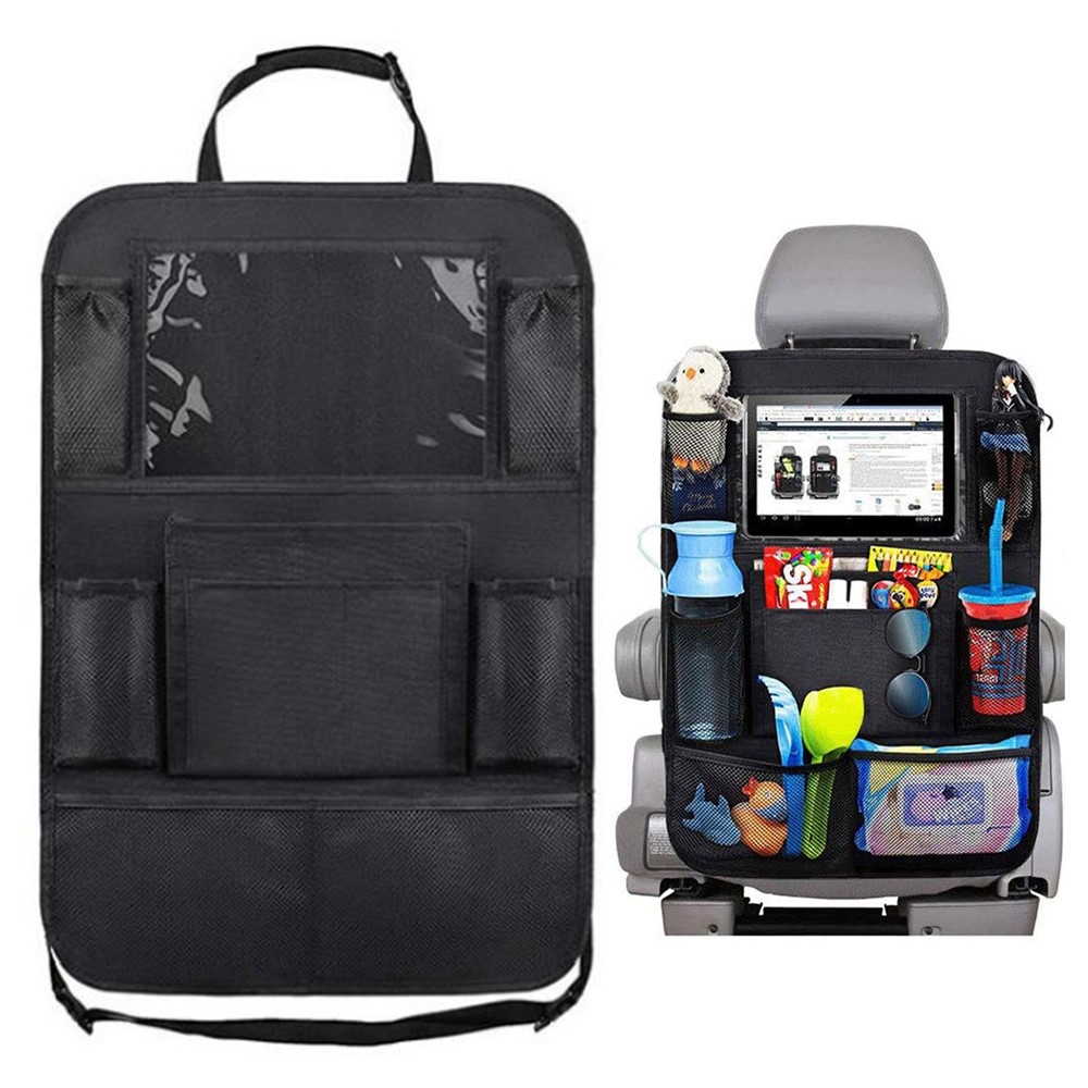 Praktikus autós hátsó ülésrendező zsebekkel és tablettartóval