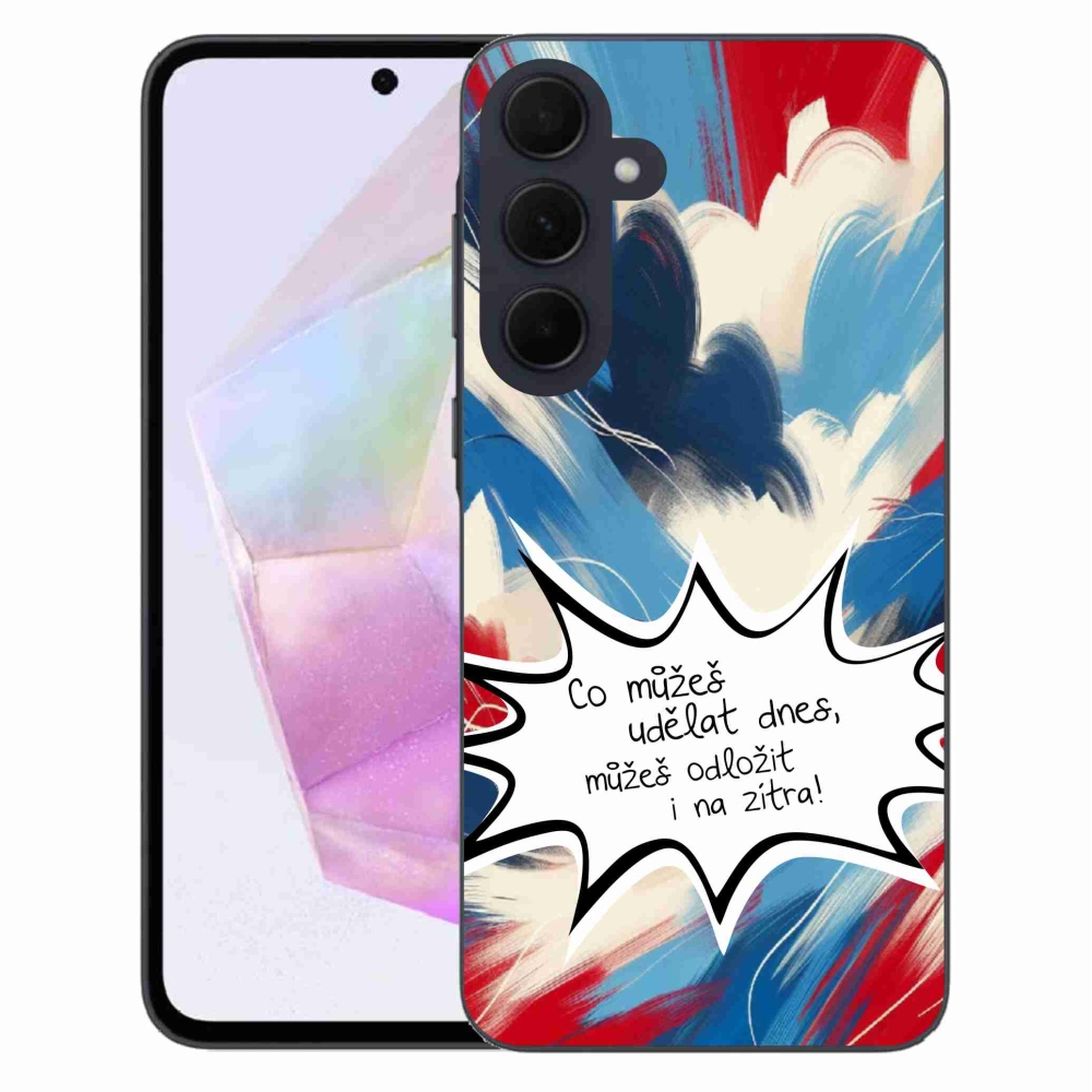 Gél borító mmCase Samsung Galaxy A35 5G - vicces szöveg 9 fehér háttér