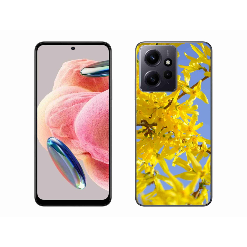 Gél borítás mmCase a Xiaomi Redmi Note 12 4G-hez - sárga virágok