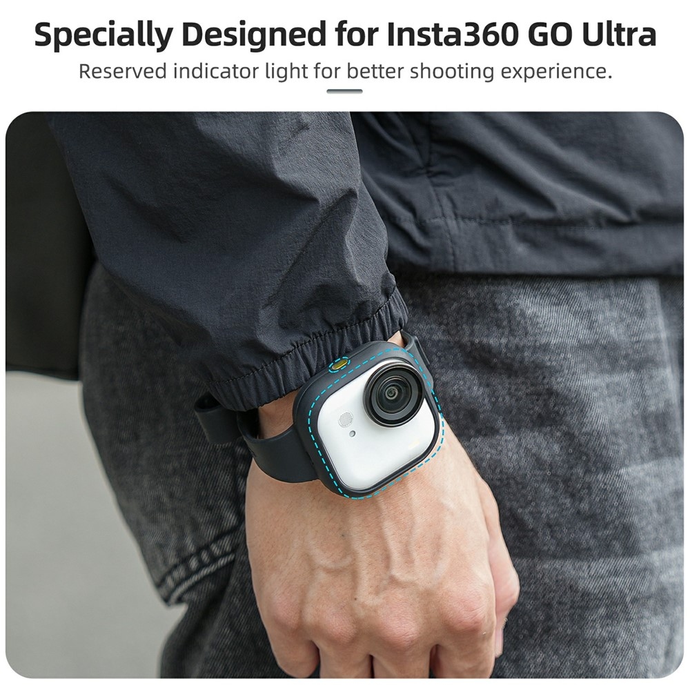 Sunnylife szilikon védőtok kézpánttal Insta360 GO Ultra készülékhez - fehér