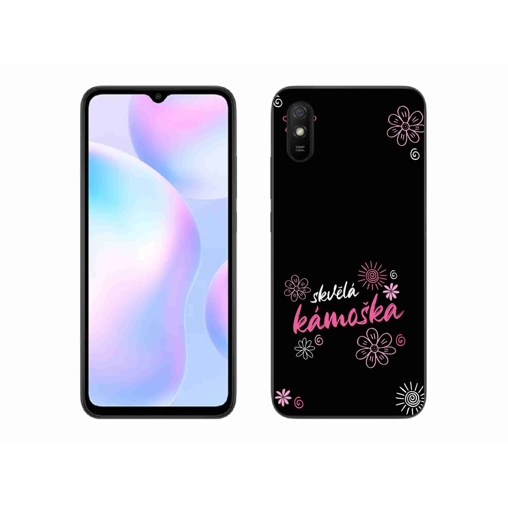 Gél borító mmCase a Xiaomi Redmi 9AT - nagyszerű haver fekete háttérrel