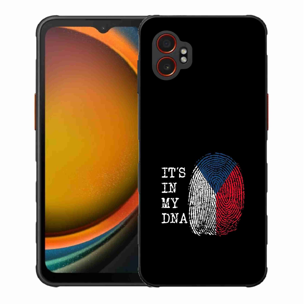 Gél borítás mmCase Samsung Galaxy Xcover 7 Pro - zászlós ujjlenyomat fekete háttérrel